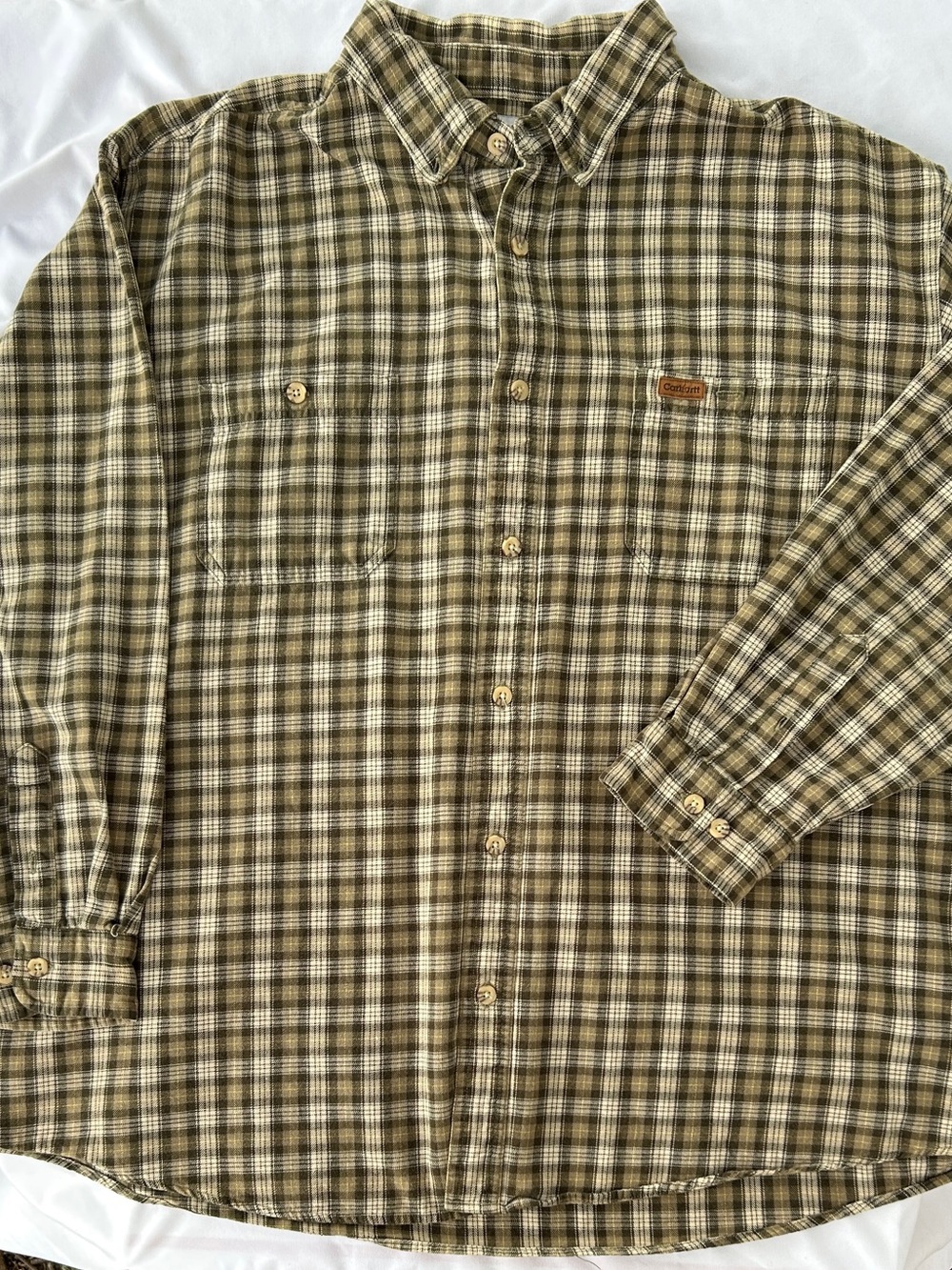 Carhartt Relaxed Fit Flannel Plaid Shirt Men 3XL S131LDN Workwear